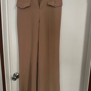 Tan High-Waisted Wide Leg Pants